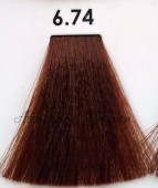Краска для волос  Luxor Graffito Professional 6.74 темно русый коричнево медный 100 мл - salonak.ru - Екатеринбург