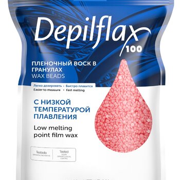Горячий воск для депиляции в гранулах Depilflax розовый 250 гр - salonak.ru - Екатеринбург